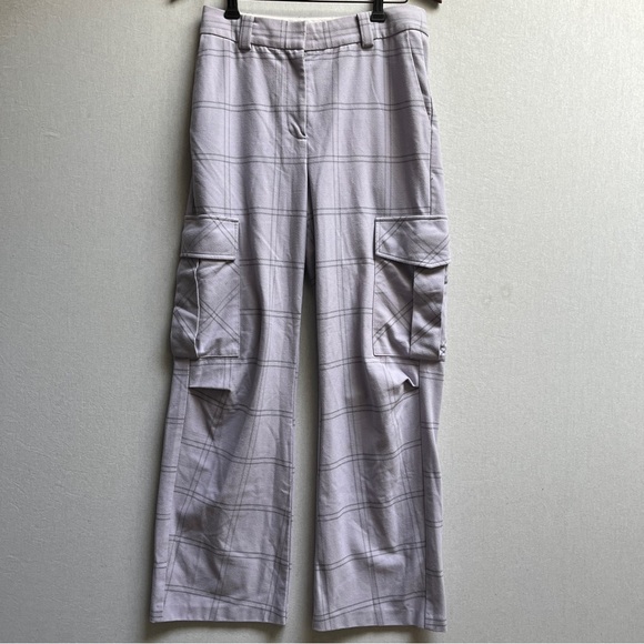Sunday Best Aritzia Lavender Phoenix Plaid Cargo Pants Sz 6 - Picture 1 of 10